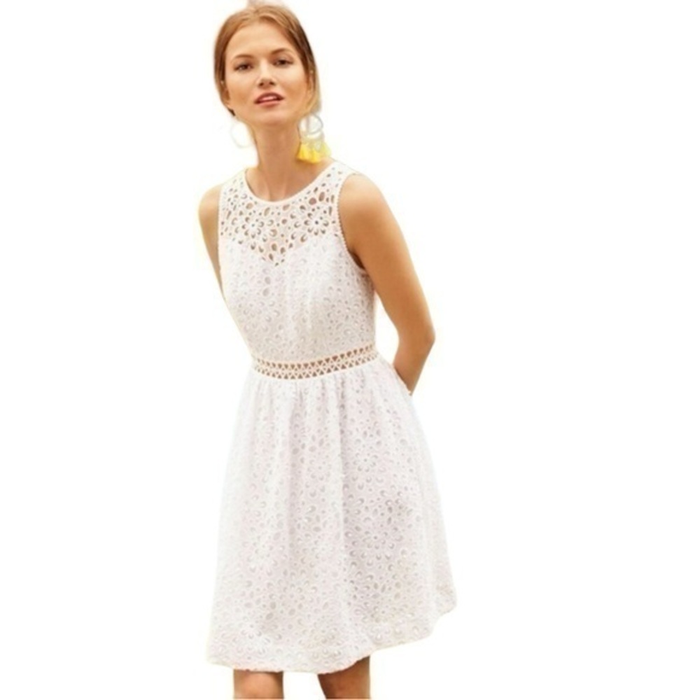 Lily Pulitzer Alivia Dress Resort White Sea Spray Eyelet